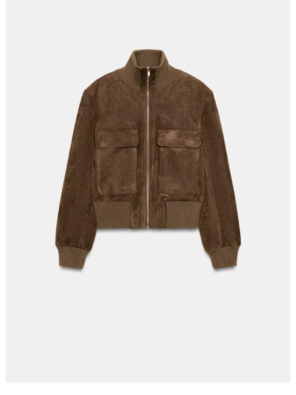 Zara rib high collar bomber jacket - Picture 3 of 3